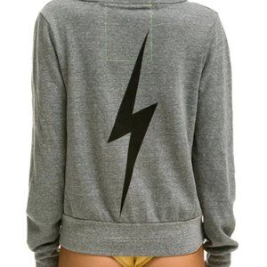 AVIATOR NATION BOLT HOODIE - HEATHER GREY - M - UNISEX